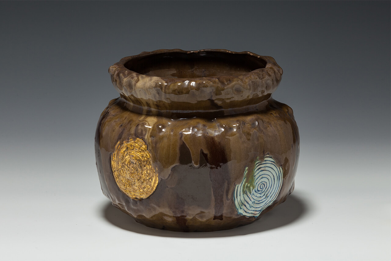 エミール・ガレ　ファイアンス花器