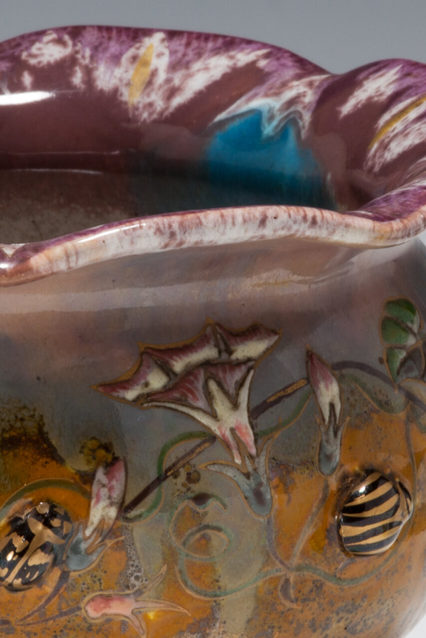 エミール・ガレ　ファイアンス小花器