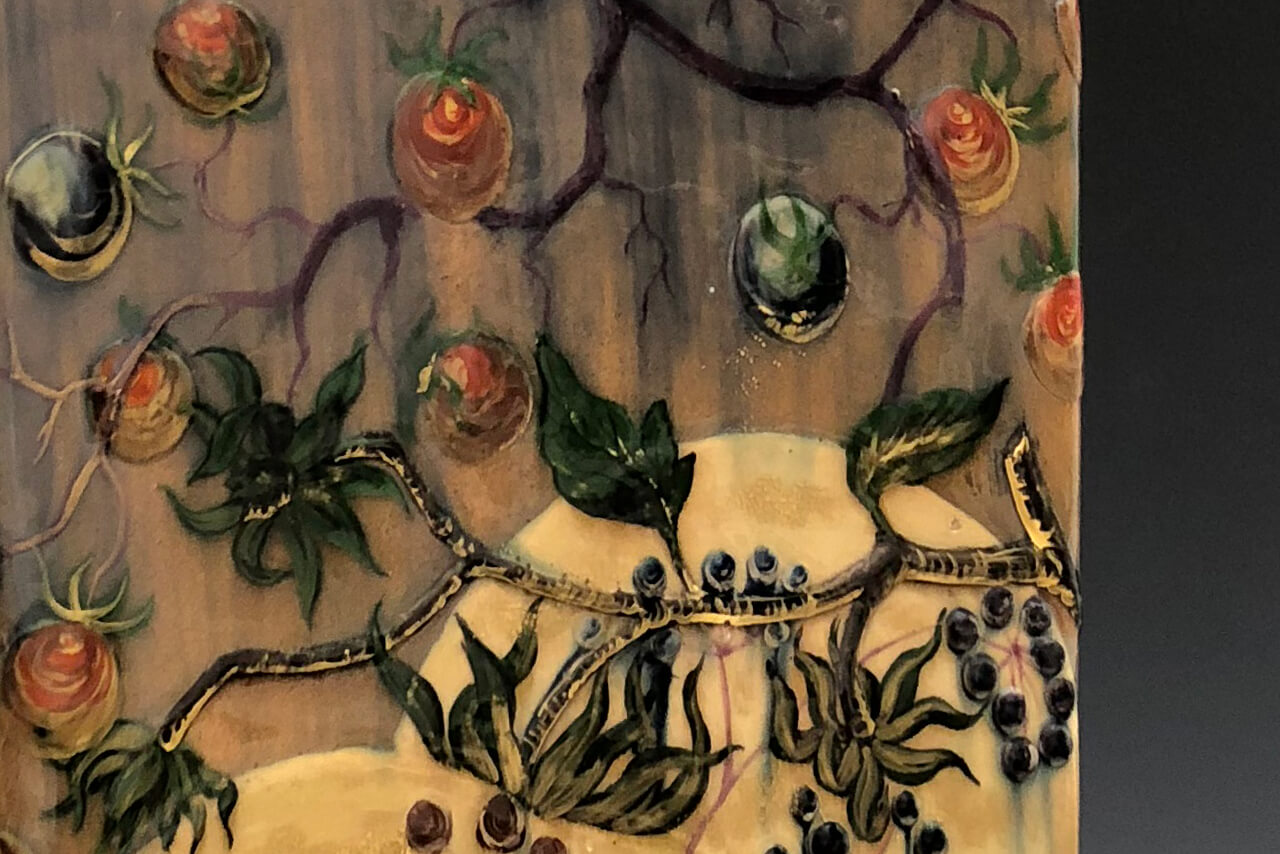 エミール・ガレ　ファイアンス花器