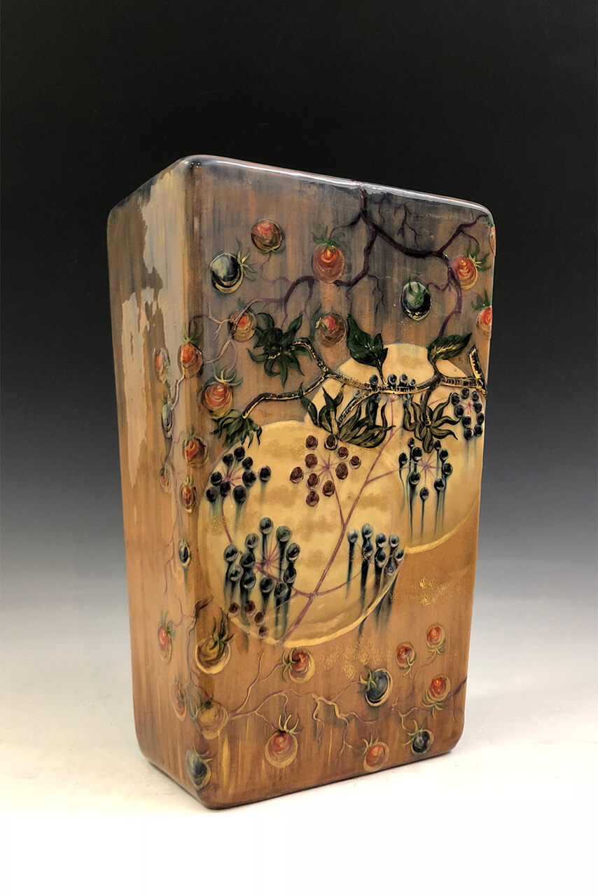 エミール・ガレ　ファイアンス花器